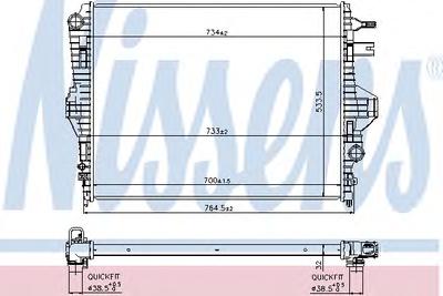 Радиатор, охлаждение двигателя NISSENS 65297