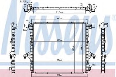 Радиатор, охлаждение двигателя NISSENS 65298