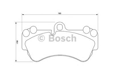 Комплект тормозных колодок, дисковый тормоз BOSCH 0986424740