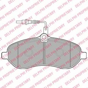 Комплект тормозных колодок, дисковый тормоз DELPHI
