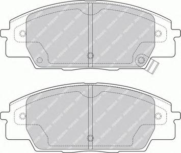Комплект тормозных колодок, дисковый тормоз FERODO FDB1444