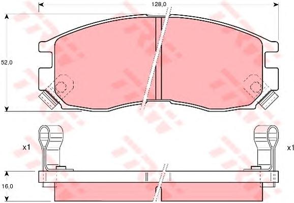 Комплект тормозных колодок, дисковый тормоз TRW