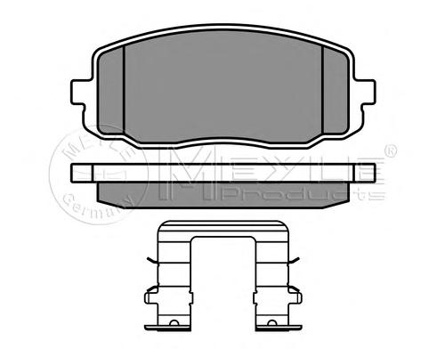 Комплект тормозных колодок, дисковый тормоз MEYLE