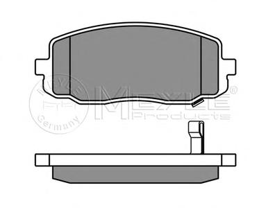 Комплект тормозных колодок, дисковый тормоз MEYLE