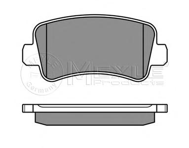Комплект тормозных колодок, дисковый тормоз MEYLE
