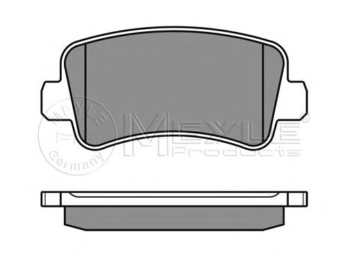 Комплект тормозных колодок, дисковый тормоз MEYLE