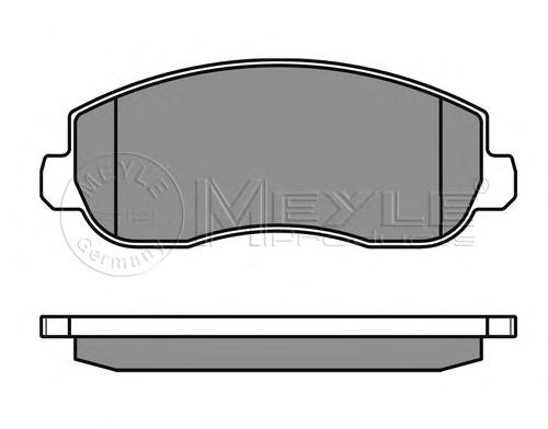 Комплект тормозных колодок, дисковый тормоз MEYLE