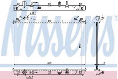 Радиатор охлаждения NISSENS 64199