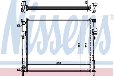 Радиатор охлаждения NISSENS 63025A