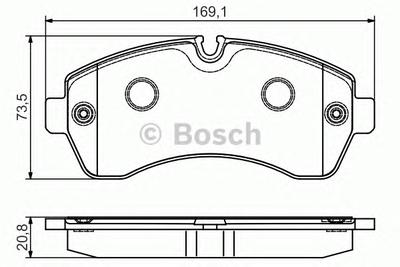 Комплект тормозных колодок, дисковый тормоз BOSCH 0986495107