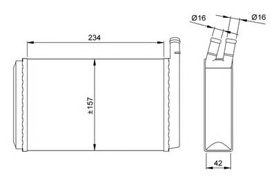 Радиатор печки NRF 58614