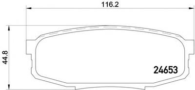 Комплект тормозных колодок, дисковый тормоз TEXTAR 2465301