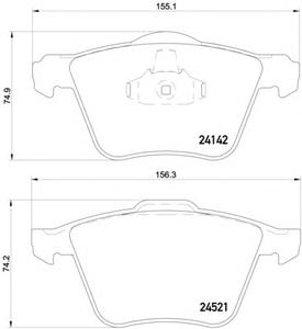 Комплект тормозных колодок, дисковый тормоз TEXTAR 2414201