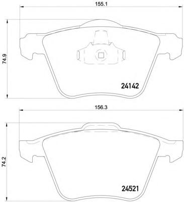 Комплект тормозных колодок, дисковый тормоз TEXTAR