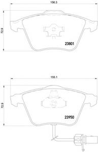 Комплект тормозных колодок, дисковый тормоз TEXTAR 2395001
