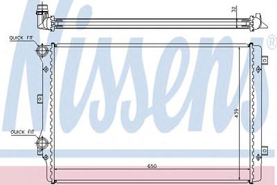 Радиатор, охлаждение двигателя NISSENS 65279A