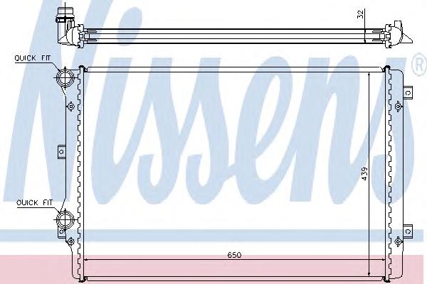 Радиатор, охлаждение двигателя NISSENS