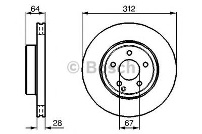 Тормозной диск BOSCH 0986479040