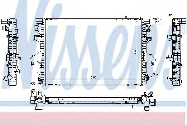 Радиатор охлаждения NISSENS