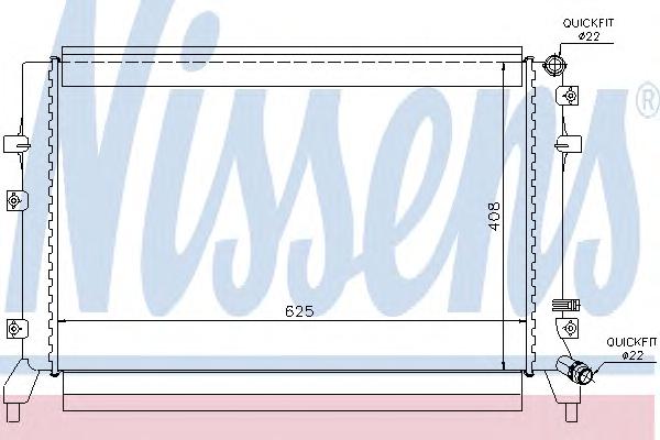 Радиатор, охлаждение двигателя NISSENS