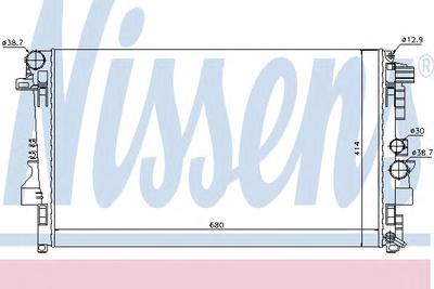 Радиатор, охлаждение двигателя NISSENS 62572