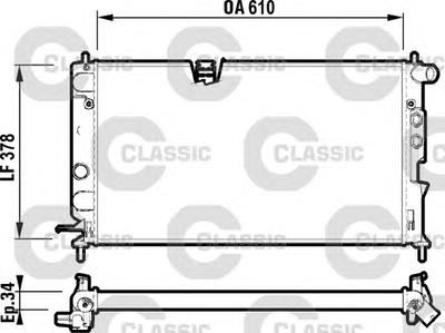 Радиатор, охлаждение двигателя VALEO 232347
