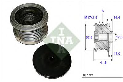 Механизм свободного хода генератора INA 535014710