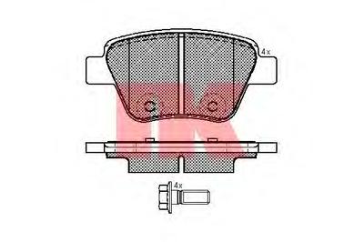 Комплект тормозных колодок, дисковый тормоз NK 2247101