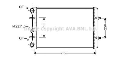 Радиатор, охлаждение двигателя AVA QUALITY COOLING AI2155