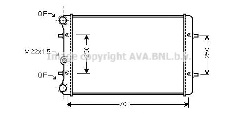 Радиатор, охлаждение двигателя AVA QUALITY COOLING
