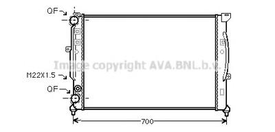 Радиатор, охлаждение двигателя AVA QUALITY COOLING AIA2123