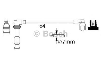 Комплект проводов зажигания BOSCH 0986356986