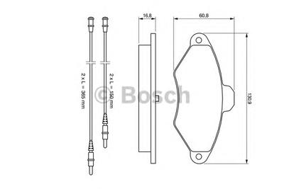 Комплект тормозных колодок, дисковый тормоз BOSCH 0986461757
