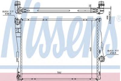 Радиатор охлаждения NISSENS 60782A