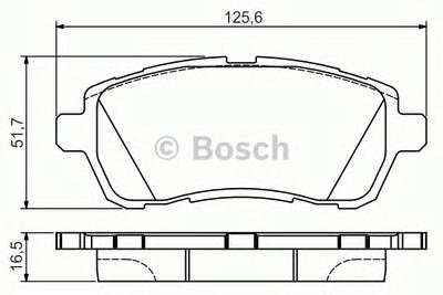 Комплект тормозных колодок, дисковый тормоз BOSCH 0986495108