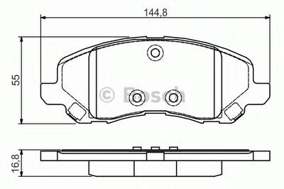 Комплект тормозных колодок, дисковый тормоз BOSCH 0986495170