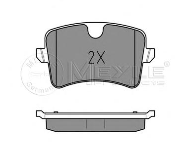 Комплект тормозных колодок, дисковый тормоз MEYLE