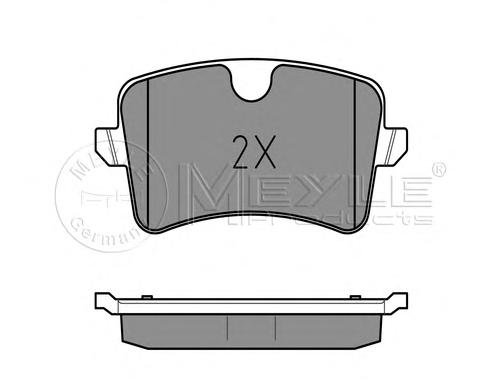 Комплект тормозных колодок, дисковый тормоз MEYLE