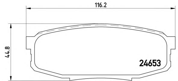 Комплект тормозных колодок, дисковый тормоз BREMBO
