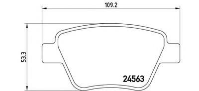 Комплект тормозных колодок, дисковый тормоз BREMBO P85114