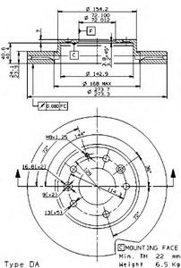 Тормозной диск BREMBO 09.9585.14