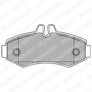 Комплект тормозных колодок, дисковый тормоз DELPHI LP1425