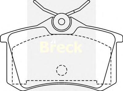 Комплект тормозных колодок, дисковый тормоз BRECK 20961 10 704 00