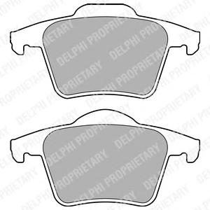 Комплект тормозных колодок, дисковый тормоз DELPHI LP1835