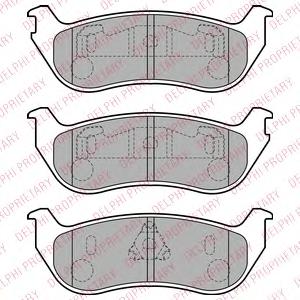 Комплект тормозных колодок, дисковый тормоз DELPHI LP1859