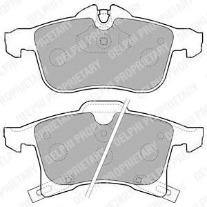 Комплект тормозных колодок, дисковый тормоз DELPHI