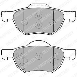 Комплект тормозных колодок, дисковый тормоз DELPHI