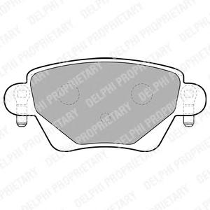 Комплект тормозных колодок, дисковый тормоз DELPHI LP1682