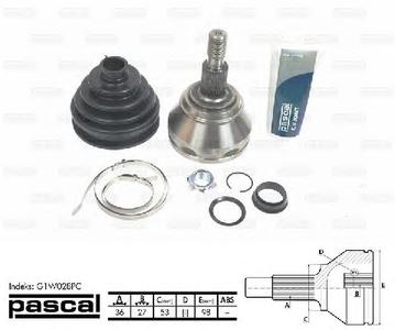 ШРУС PASCAL G1W028PC