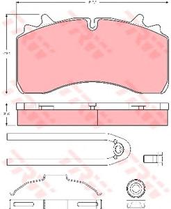 Комплект тормозных колодок, дисковый тормоз TRW